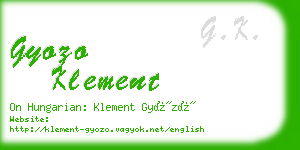 gyozo klement business card
